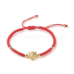Set aus geflochtenen Perlenarmbändern aus natürlichem Knisterquarz und Lavagestein&nbsp;BJEW-JB07212-04