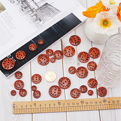 40 шт. 4-х видовая плоская круглая базовая пришивная пуговица с 2 отверстиями&nbsp;FIND-GF0004-85B