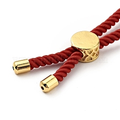 Bracelets coulissants en corde milan torsadée à moitié finis&nbsp;FIND-G032-01G-14
