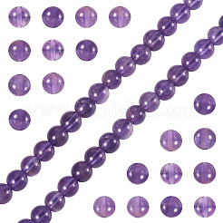 1 нить круглых бусин из натурального аметиста G-TA0002-47