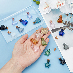 2 пакетик 2 стиля мини стеклянная бутылка GLAA-BC0001-33