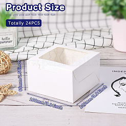 Квадратные бумажные коробки для печенья с квадратным прозрачным окном&nbsp;CON-TAC0001-12B-01