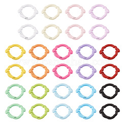 28 Stück 14 Farben Backfarbe Zinklegierung Federtorringe&nbsp;FIND-TA0010-21