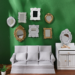8 Stück 8 Stile selbstklebende Kunststoffspiegel-Miniatur-Ornamente&nbsp;AJEW-FG0005-66