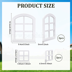 6 Stück 2 Stile Fenster-Miniatur-Ornamente&nbsp;DIY-BC0017-01