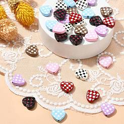 35шт 7 цвета окрашенные распылением бусины из сплава&nbsp;ENAM-CJ0006-11