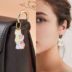 15шт 5 цвета прозрачный акриловый кулон ENAM-SZ0004-28