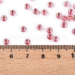 6/0 perline rotonde di vetro trasparenti all'interno colorate&nbsp;SEED-N006-004L