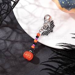 Подвески из стеклянных бусин ручной работы на хэллоуин&nbsp;HJEW-MZ00296