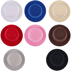 8 Stück 8 Farben Eva Stoff Pillbox Stewardess Fascinator Hut Basis für Millinery&nbsp;AJEW-GF0010-94