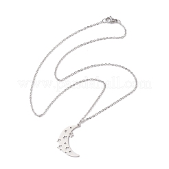 Colliers avec pendentifs en acier inoxydable 304 creux&nbsp;NJEW-JN04815-02