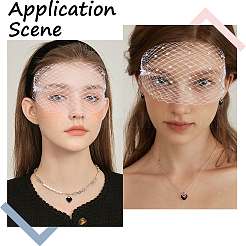 Повязка на голову с вуалью из полиэстера&nbsp;OHAR-WH0015-29B