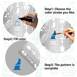 Трафареты для штампов из нержавеющей стали&nbsp;DIY-WH0238-151