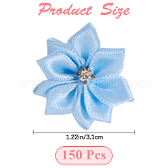 Strass in poliestere fiore per ornamento applique fai da te matrimonio&nbsp;FIND-WH20001-76A