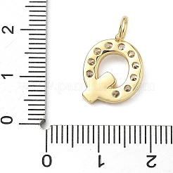 Pendenti in zirconi cubici trasparenti in micro pavè di ottone&nbsp;KK-I476-01G-Q