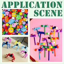 150шт полиэстеровый помпон-шар&nbsp;DIY-SC0031-32