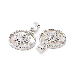 Латунные микропаве прозрачные подвески с фианитом KK-E068-VC127