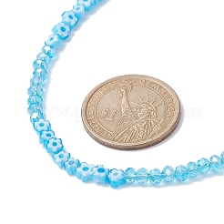 Ожерелья из стеклянных цветов из бисера NJEW-JN04490