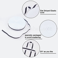 フラットストライプグログランポリエステルリボン  ウェビング衣類縫製アクセサリー  マリンブルー  25mm&nbsp;EC-WH0003-13-A05