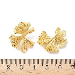 Серьги-гвоздики из латуни с листьями гинкго&nbsp;EJEW-F389-11G