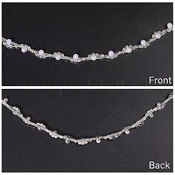 1 ярд латунной цепочки со стразами и искусственным жемчугом OCOR-GL0001-08B