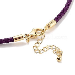 Fabricación de pulseras redondas trenzadas de imitación de cuero.&nbsp;BJEW-H610-01G-10