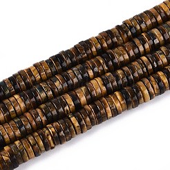 Природных тигровый глаз бисер нитей G-T142-6mm-06