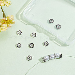 12 шт. бусины-разделители из стерлингового серебра в тибетском стиле STER-BC0001-80