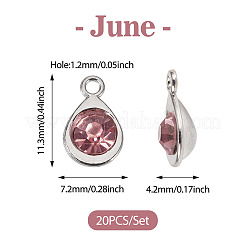 20 Stück facettierte Glasanhänger&nbsp;RGLA-TADJ0001-01B