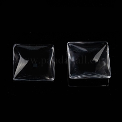 透明なガラスの正方形カボション  透明  30x30x7mm&nbsp;GGLA-A001-30mm