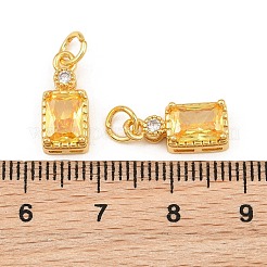 Charms in ottone zirconi a pavé di ottone&nbsp;CU-CBA3D67-07G-02