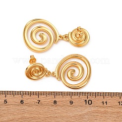 Серьги-гвоздики в форме спирали из нержавеющей стали 304&nbsp;X-EJEW-L304-01G