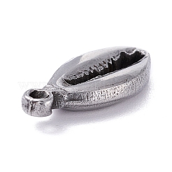 変色しない304ステンレススチールペンダント  シェル形状  ステンレス鋼色  17x8x3mm  穴：1mm&nbsp;STAS-P288-09P