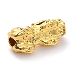 合金ビーズ  貔貅  24KGP本金メッキ  24x11x10mm  穴：3.4mm&nbsp;PALLOY-P224-11G