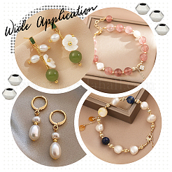 200 шт. бусины-разделители из нержавеющей стали rondelle 304&nbsp;STAS-DC0015-10