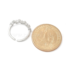 Кольца-манжеты из прозрачного кубического циркония&nbsp;RJEW-G337-03P