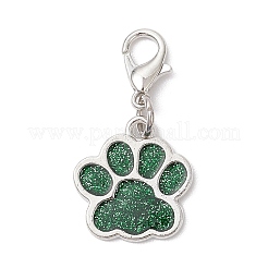 6個 6色 犬の足跡 合金エナメルペンダント装飾  バッグ装飾用の合金留め具チャーム  ミックスカラー  31.5mm  1pc /カラー&nbsp;HJEW-JM02587