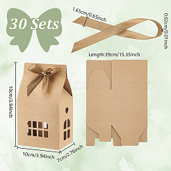 Подарочные коробки из бумаги в форме домика&nbsp;LS-CON-WH0001-43B-02