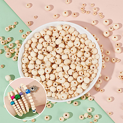 3000 шт. 3 стиля необработанных деревянных бусин WOOD-GA0001-56