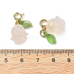 Подвеска из натурального агата в виде розы G-U025-02G