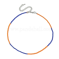 Колье из граненого ронделя из стеклянных бусин для женщин&nbsp;NJEW-M208-02C
