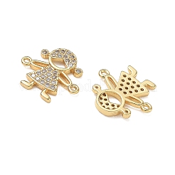Connettori in ottone con micro pavé di zirconi cubici colorati per la creazione di gioielli.&nbsp;CU-CBAAA59-01G-04