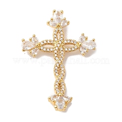 Подвески из кубического циркония с покрытием из латуни KK-R144-14G