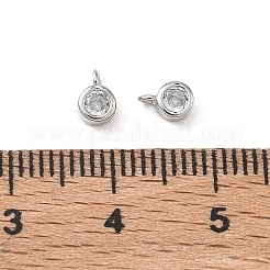 Messing micro pave klar zirkonia charme&nbsp;KK-D289-48B-P