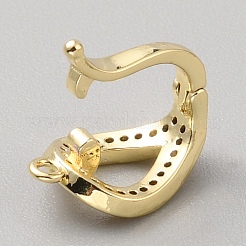 Messing Micro Pave klare Zirkonia Falte über Verschlüsse&nbsp;FIND-WH0428-15G