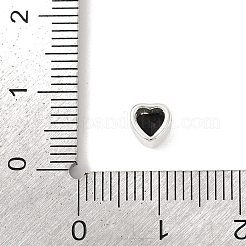 925 бусина в форме сердца из стерлингового серебра с кубическим цирконием STER-F060-03S-04