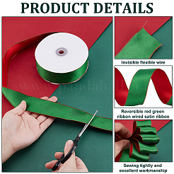 Рождественская лента из полиэстера&nbsp;OCOR-WH0105-027B