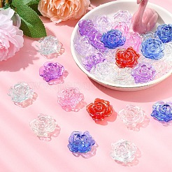 30 шт. прозрачные и УФ-покрытые акриловые бусины&nbsp;MACR-YW0003-97