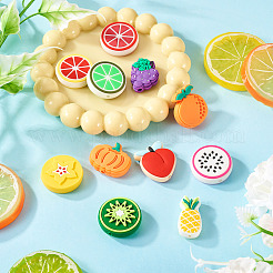 11 шт. 11 вида бусин из ПВХ в виде фруктов&nbsp;KY-TA0001-48