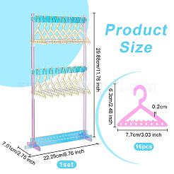 1 комплект двухъярусных вешалок для одежды AJEW-OC0005-21
